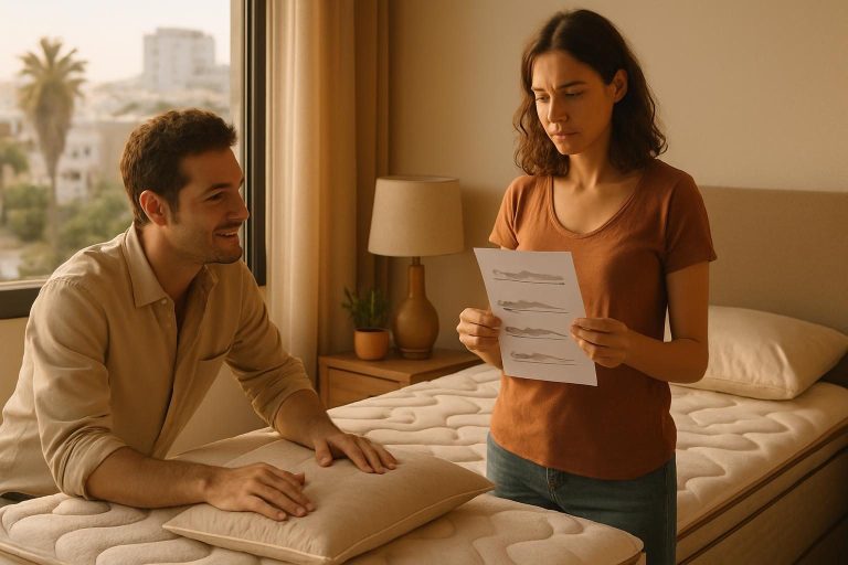 איך לבחור מזרן: המדריך המלא לפי תנוחת שינה, משקל וכאבי גב